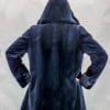 W15 navy blue sheared letout mink 32 parka with matching long hair mink trim4