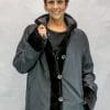 W18 black sheared letout mink 30 jacket with grooving trim detail4