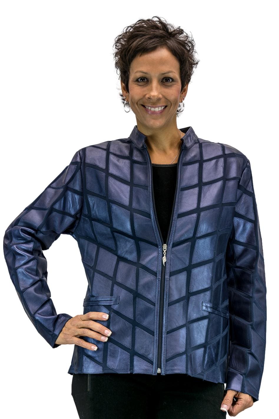 W24 pacific blue lamb leahter on mesh zip jacket2 clipped rev 1