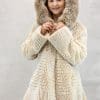 W59 caramel snowtop 32 sheared beaver parka with snow top fox trim and laser grooving detail2