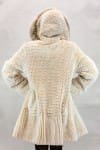 W59 caramel snowtop 32 sheared beaver parka with snow top fox trim and laser grooving detail4
