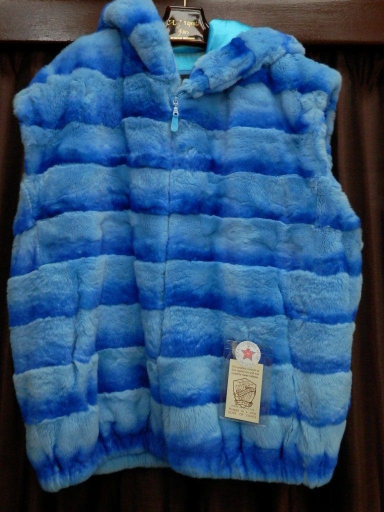 mans light blue rex rabbit vest1