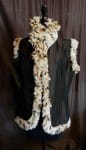 Beige Spotted Sheared Rex 25” Rabbit Vest with Fringe8