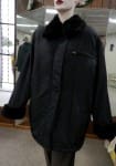 Black Nylon Jacket with Nutria and Removable Rabbit Liner1