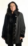 Black dyed 32 Sheared Mink Jacket with Black Mink Trim reverses to Black Taffeta Rain Silk2 e1480092550118