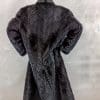 M24 black ranch mink tail cheveron design 56 coat with full mink collar3