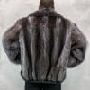 M8 natural letout raccoon zip jacket with elastic leather trim3