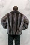M8 natural letout raccoon zip jacket with elastic leather trim3