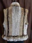 Natural Rex Rabbit 21” Vest with Ruffle Detail6