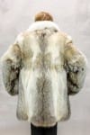 W81 Natural Coyote Letout 36 Coat with Natural Shadow White Fox Tuxedo Trim3