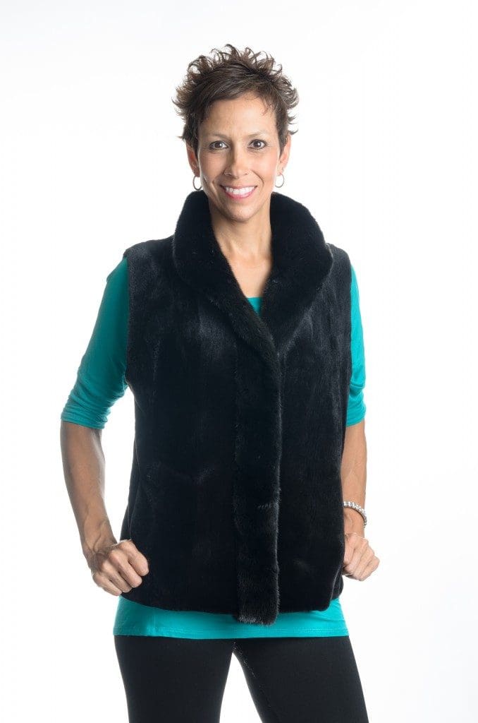 black dyed 24 sheared mink vest with natural ranch mink tuxedo1