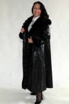 black embossed laser cut cabretta lamb 50 leather coat with ranch mink trim1