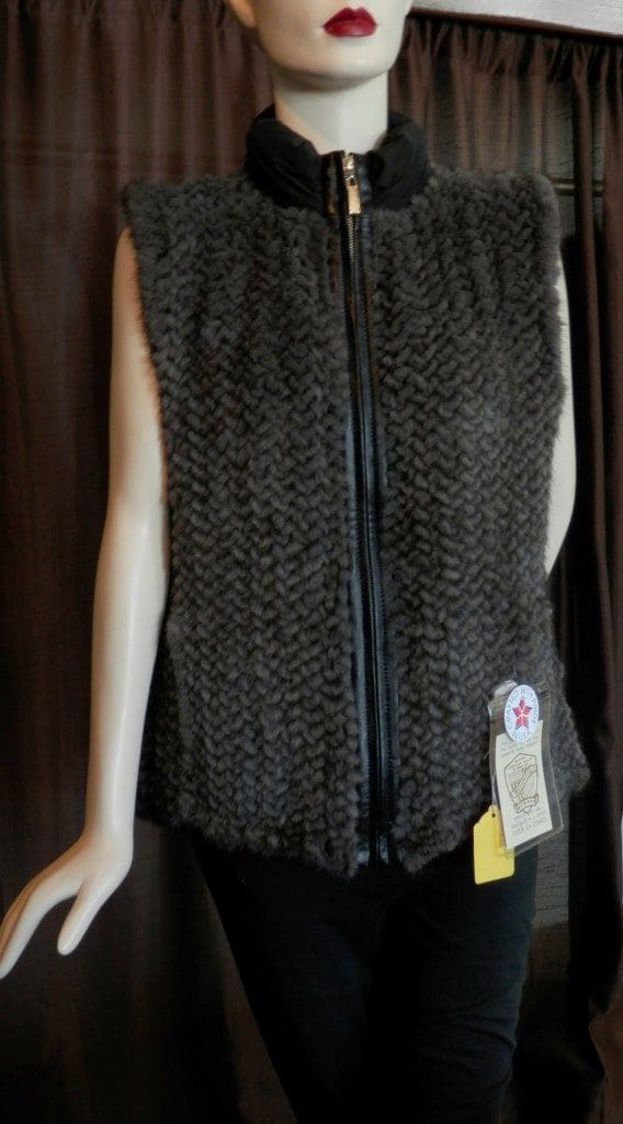 knit mink vest gray3