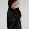 natural 30 brown mahogany letout female mink zip jacket with detachable hood with crystal fox trim2