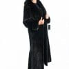 natural 52 american legend Blackglama ranch letout female mink classic coat with shawl collar and band cuffs1