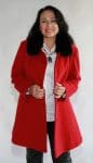 red cashmere and wool 35 jacket with black fox collar1 e1480111843524