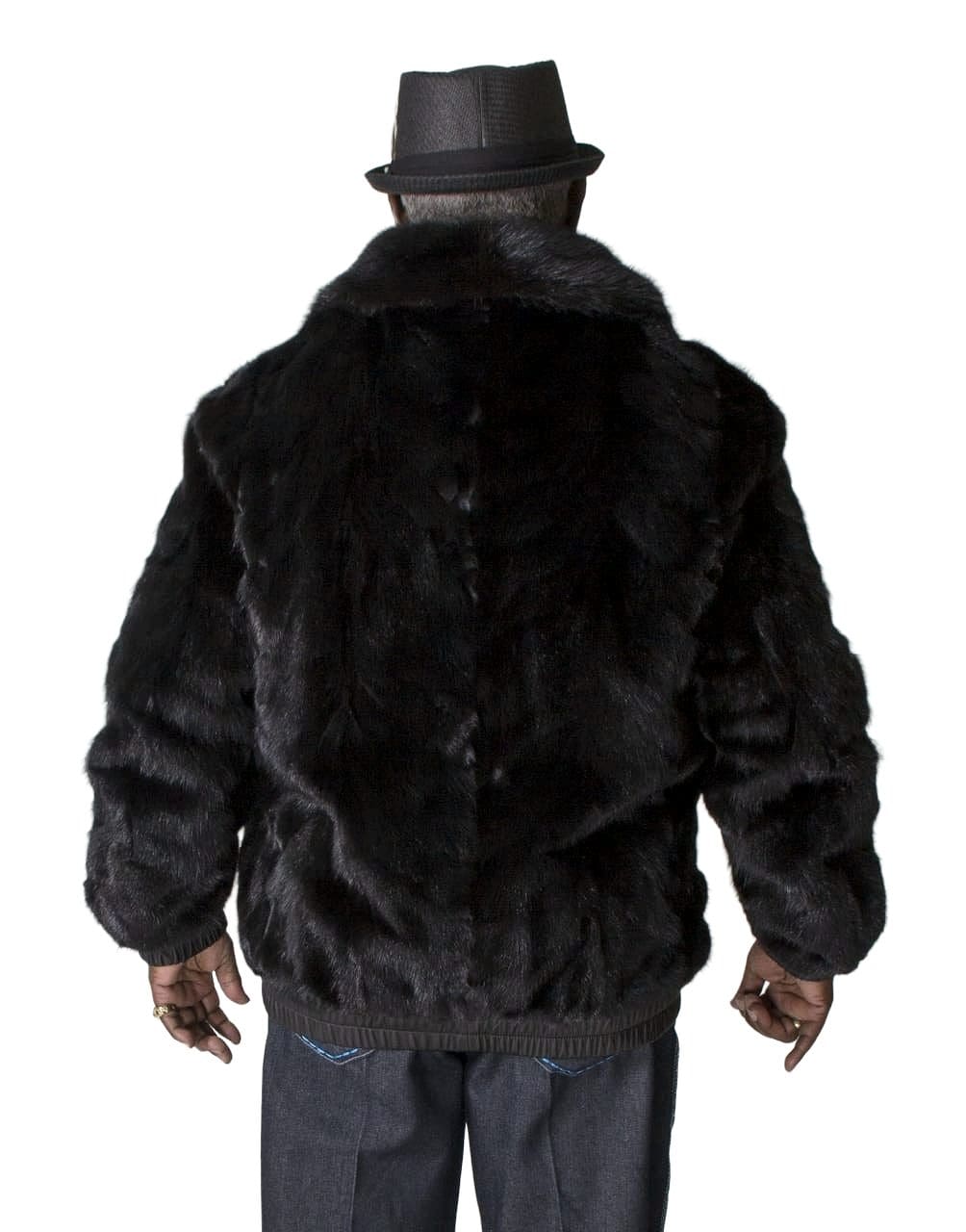Black Ranch Mink Sections 29” Zip Jacket with Full Ranch Mink