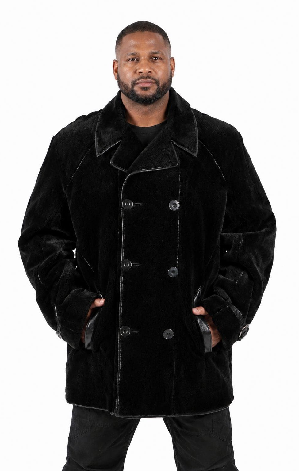 M28 sheared mink fur pea coat Ugent Furs
