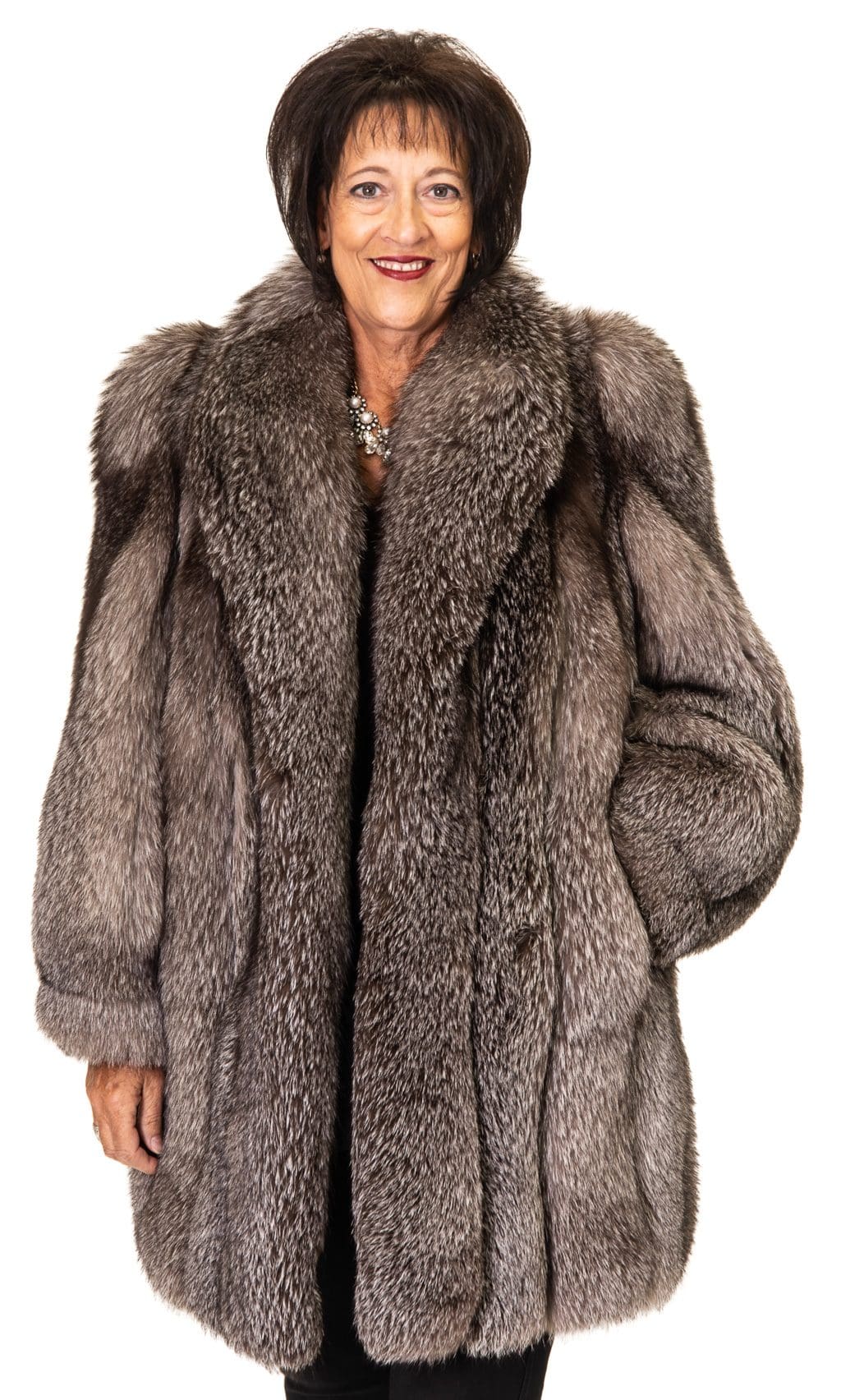150 2 Indigo Silver Fox Ugent Furs