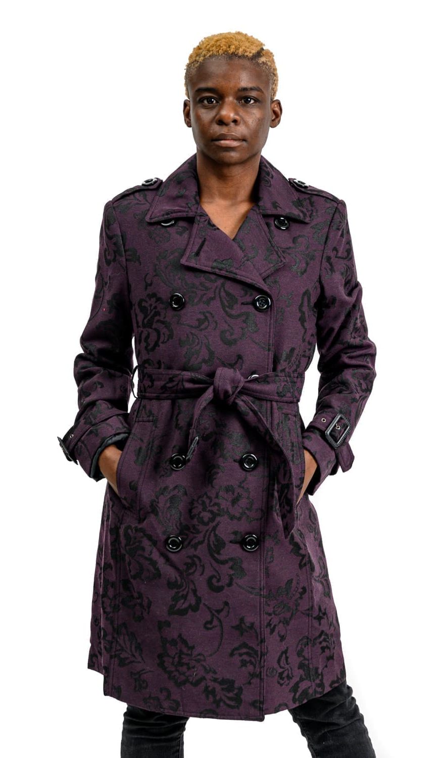 W87 2 Linda Richards Jacquard Trench