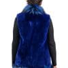 W8 3 Royal Blue Sheared Beaver Vest with Silver Fox 1