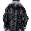 W17 3 Mink Sections Fur Jacket with Fox