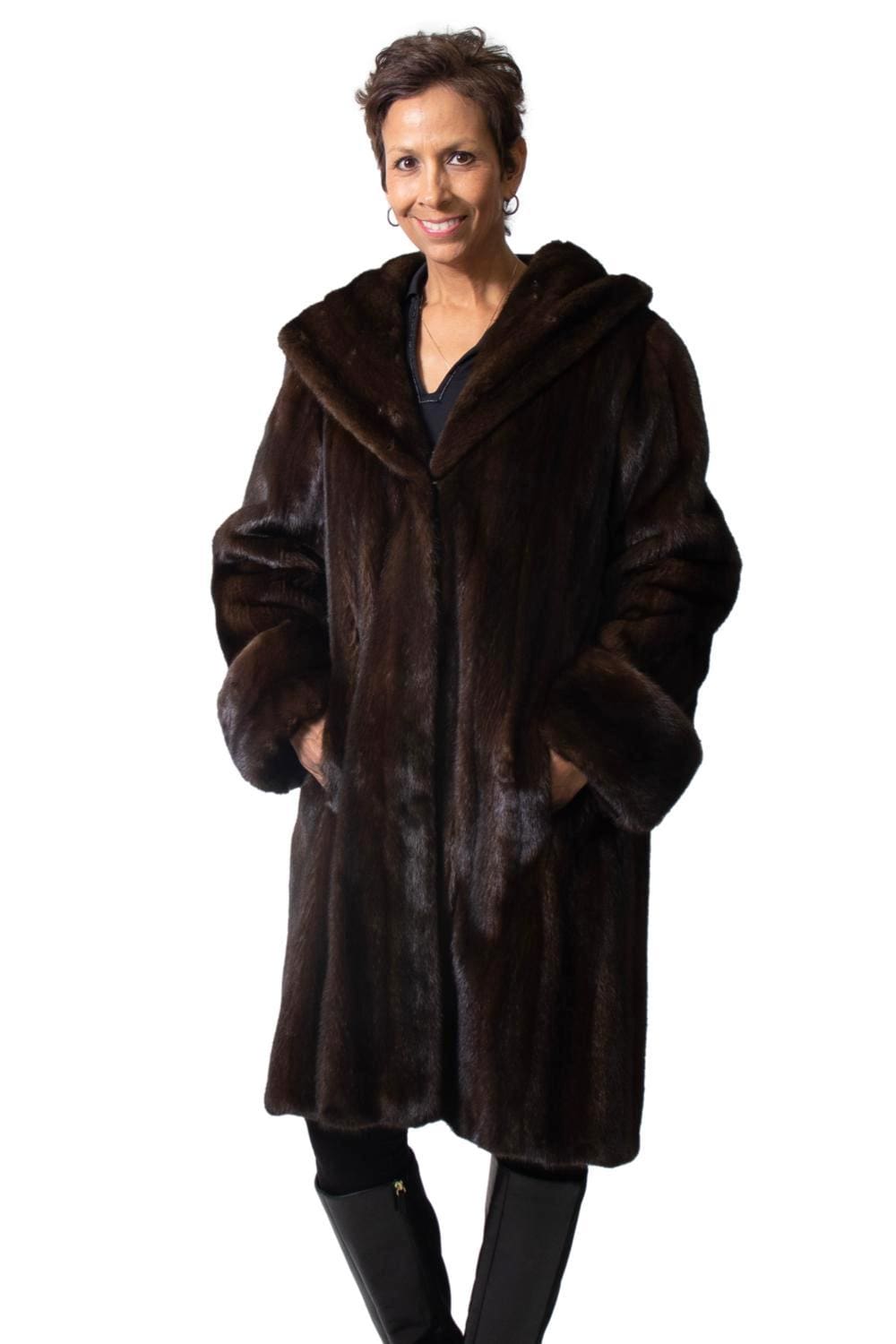 6 2 Mahogany Mink Fur Swing Coat Ugent Furs