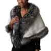 white mink fur bridal stole wrap Ugent Furs