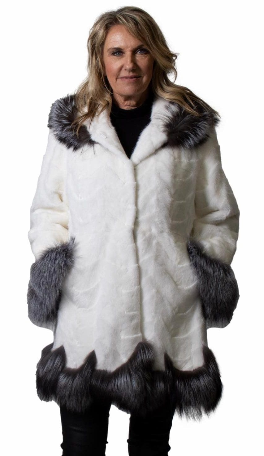 54 2 White Mink Fur Coat Ugent Furs