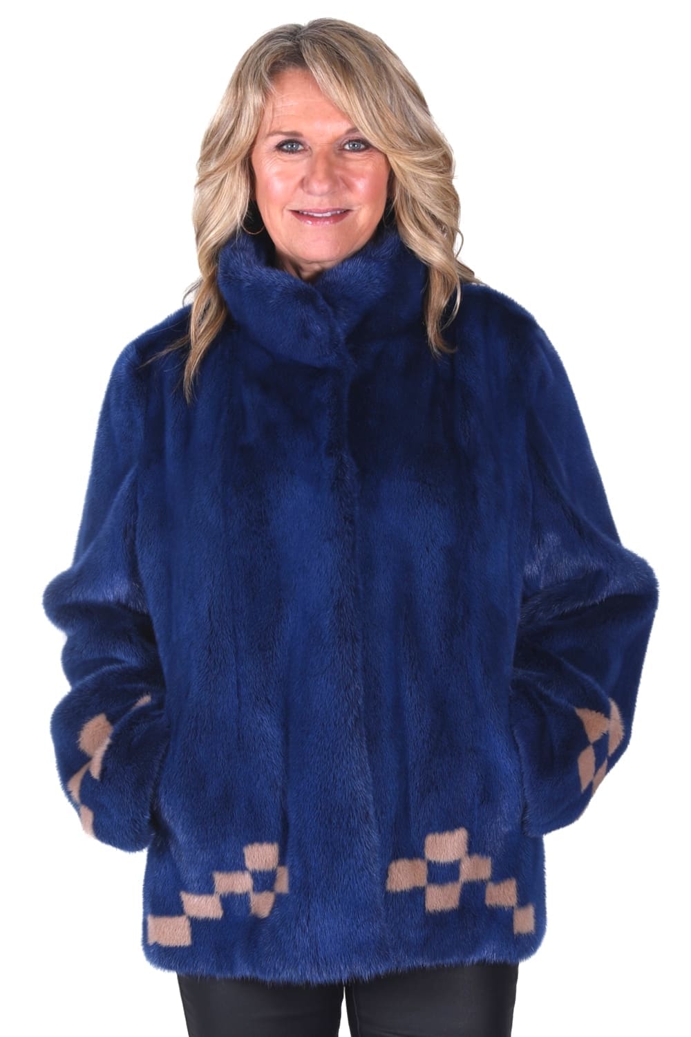Blue mink fur Jacket Ugent Furs