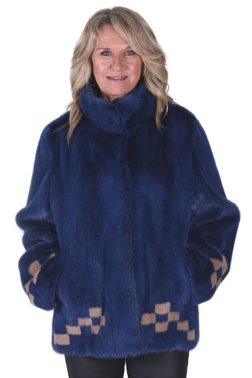 39 2 blue mink fur jacket Ugent Furs