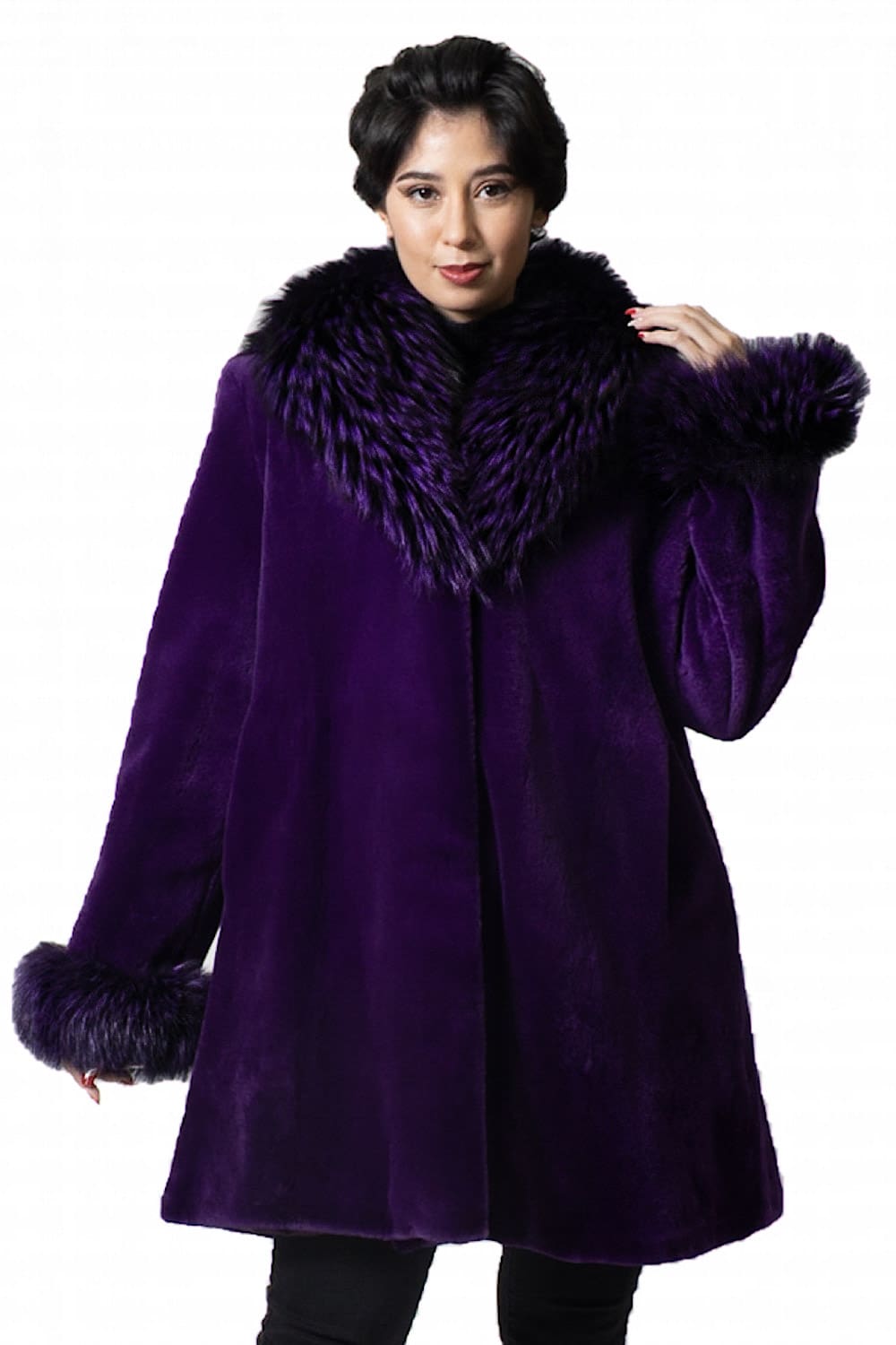 4 2 Purple Sheared Mink Fur Ugent Furs