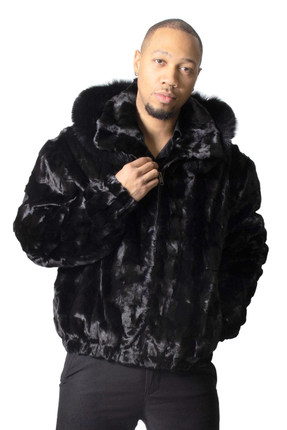 M7 2 Man's Mink Fur Sections Jacket Ugent Furs