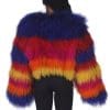 26 6 multicolor rainbow Tibetan Lamb fur jacket Ugent Furs