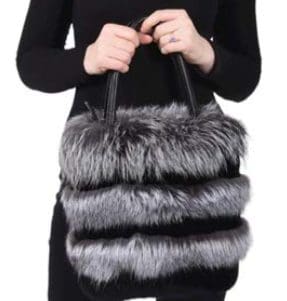 Fox Fur and Rabbit Fur purse