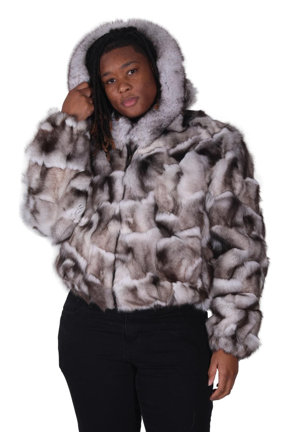 11 2 Natural blue fox fur jacket Ugent Furs