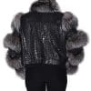 16 3 lamb leather crocodile design with fur jacket Ugent Furs