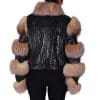 17 3 lamb leather crocodile design with fur jacket Ugent Furs