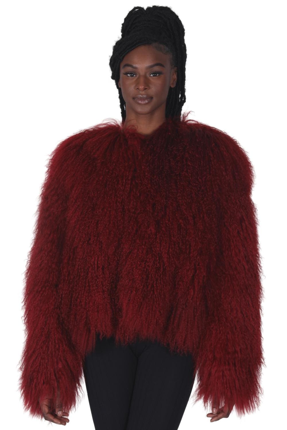 29 2 red Tibetan Lamb Fur Jacket Ugent Furs