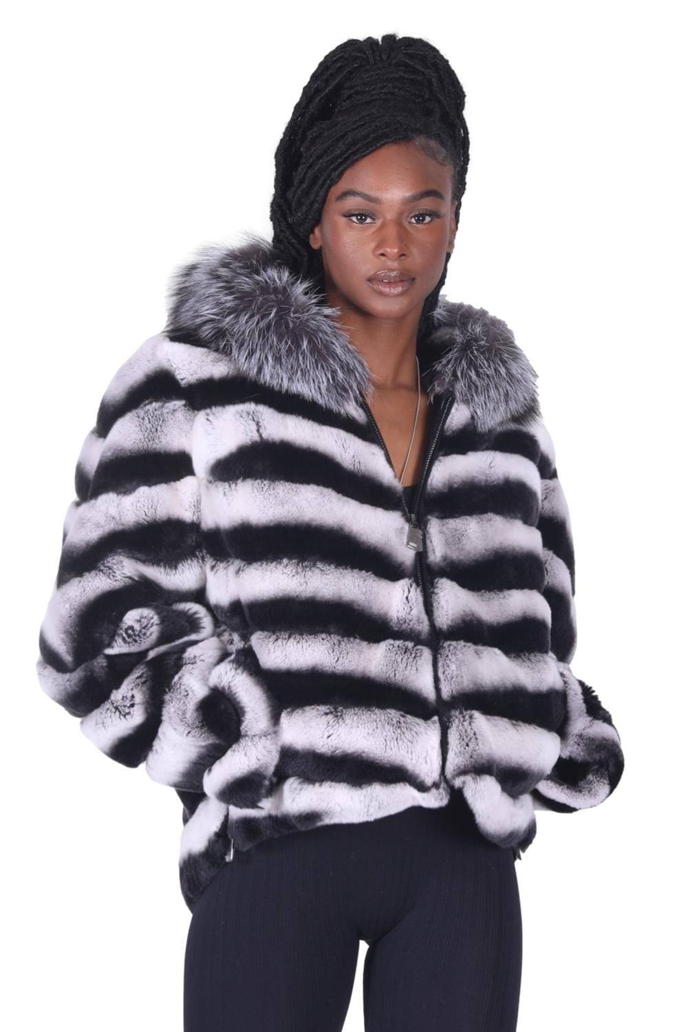8 4 Chinchilla Rex Rabbit Fur Jacket Ugent Furs