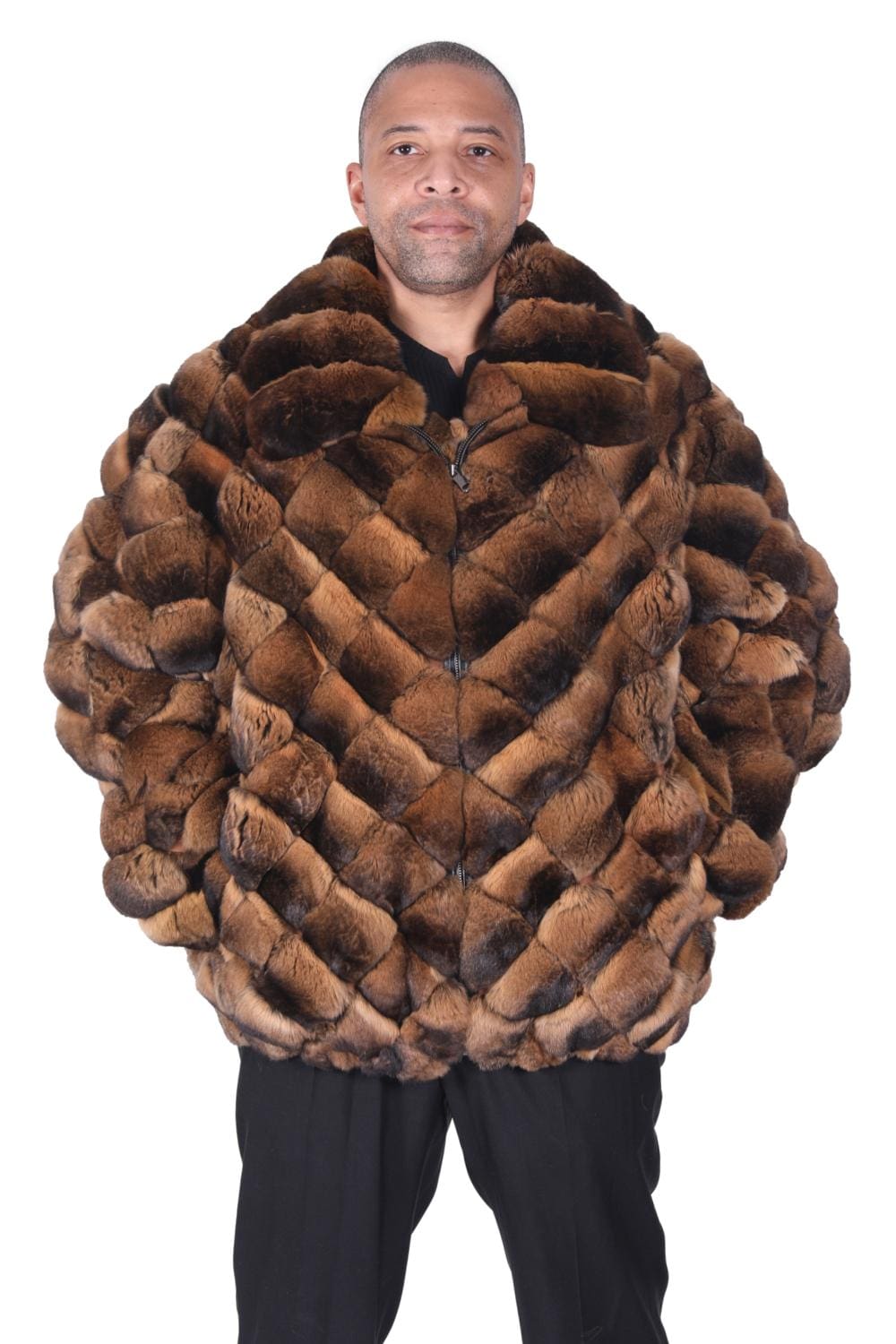 man's chinchilla fur jacket Ugent Furs