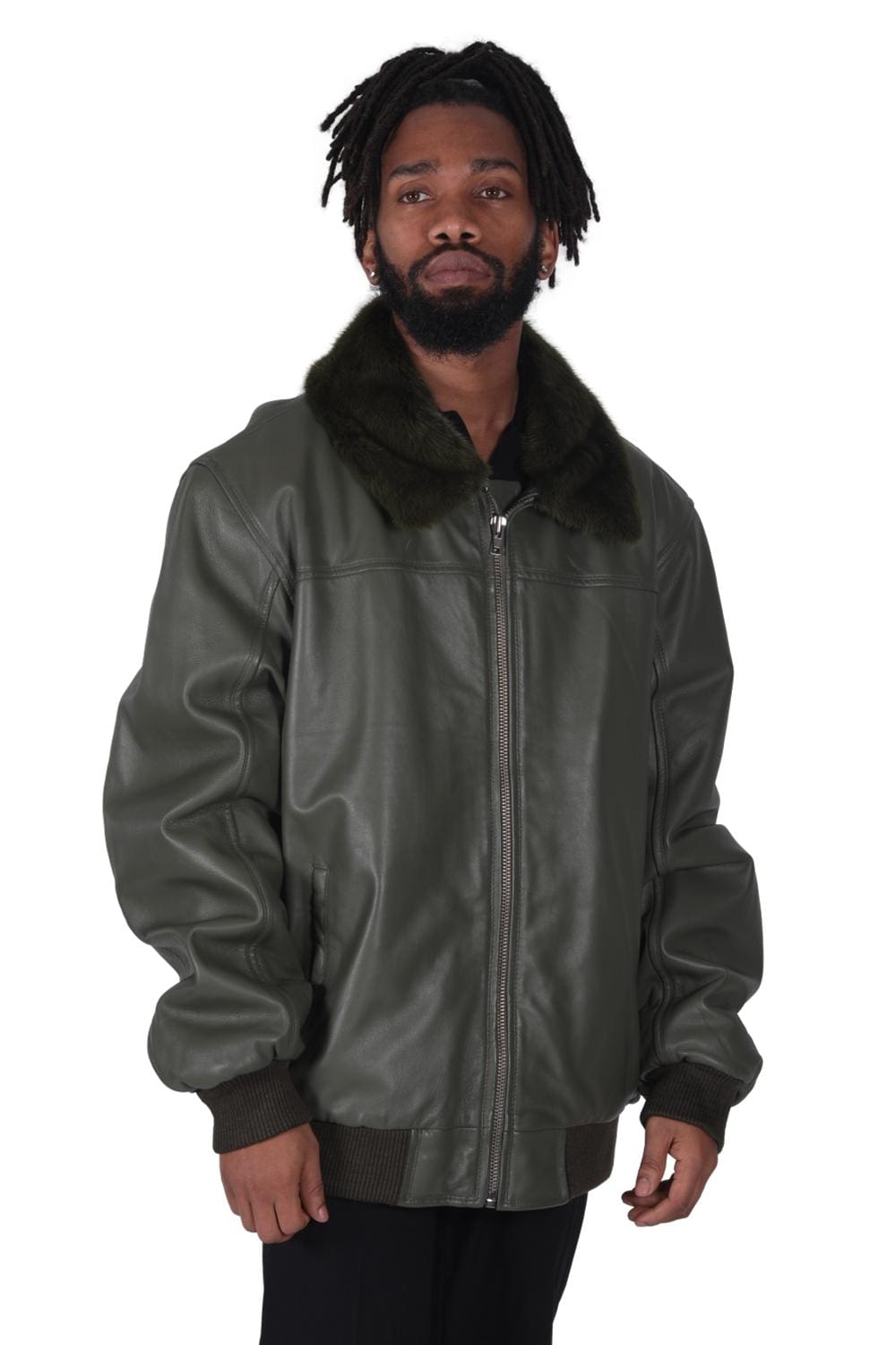 M24 2 jakewood lamb leather jacket with mink fur Ugent Furs