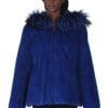 38 3 blue mink fur parka Ugent Furs