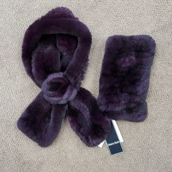 Diana Rosh headband scarf accessories set