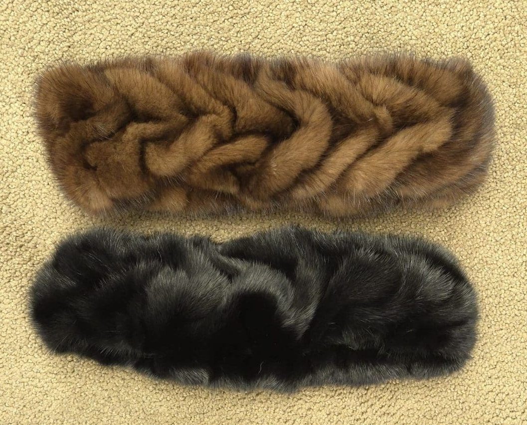 mink fur headband