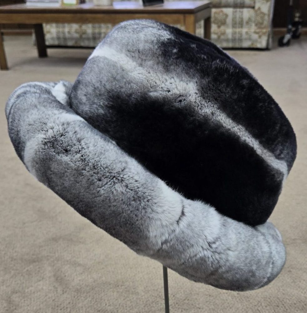 chinchilla rex rabbit fur man's hat