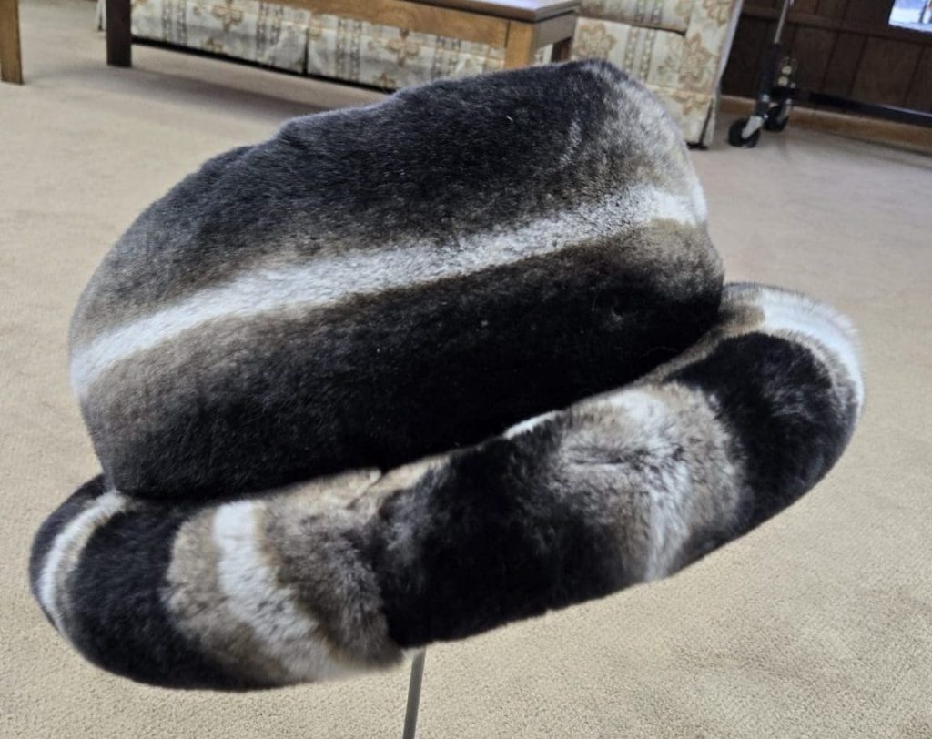 chinchilla rex rabbit fur man's hat