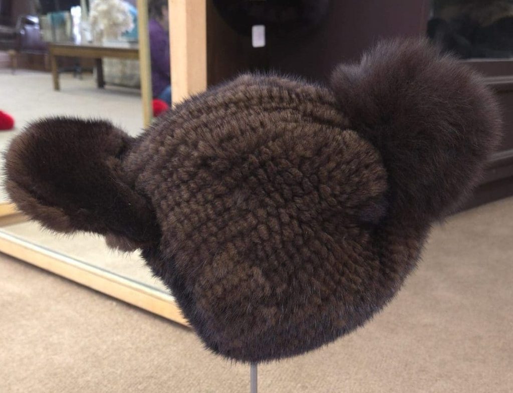 mink fur winter brim hat Ugent Furs