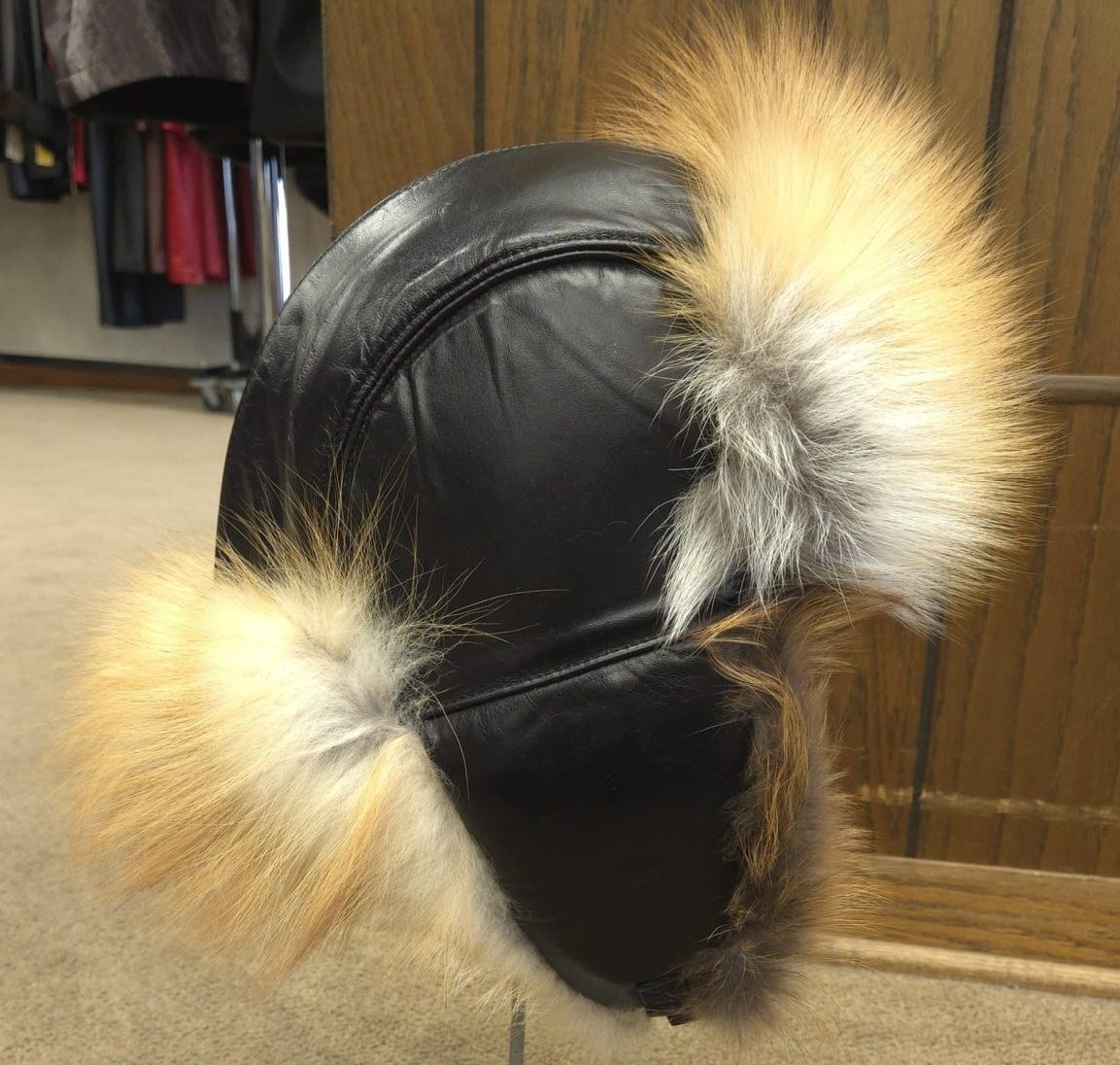 red fox fur trooper hat Ugent Furs