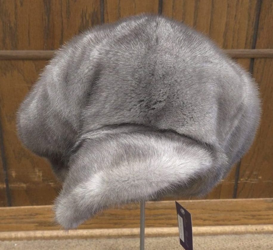 blue iris mink fur apple cap Ugent Furs
